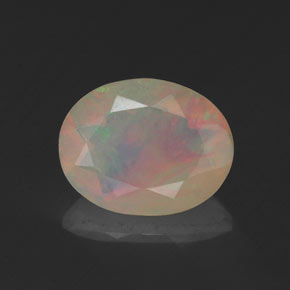 Opale naturale multicolore da 1,13 ct, trasparente, trasparente/traslucido