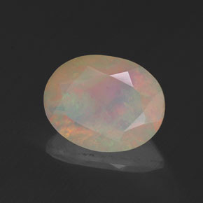 Opale naturale multicolore da 1,13 ct, trasparente, trasparente/traslucido