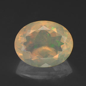 Opale naturale multicolore da 1,79 ct, taglio ovale, traslucido