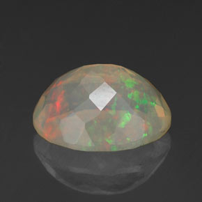 Opale naturale multicolore da 1,79 ct, taglio ovale, traslucido