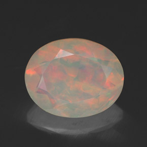 Opale naturale multicolore da 1,46 ct, trasparente, trasparente/traslucido