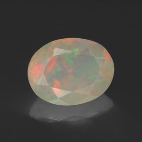 Opale naturale multicolore da 1,12 ct, trasparente, trasparente/traslucido
