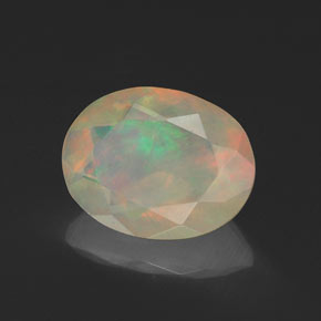 Opale naturale multicolore da 1,12 ct, trasparente, trasparente/traslucido