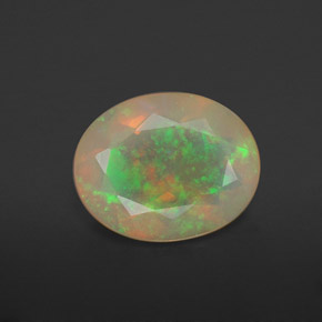 Opale naturale multicolore da 1,37 ct, trasparente, trasparente/traslucido