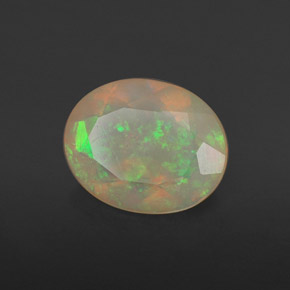 Opale naturale multicolore da 1,37 ct, trasparente, trasparente/traslucido