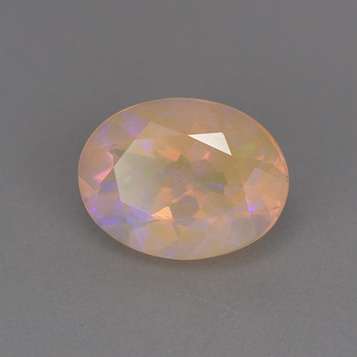 Opale naturale multicolore da 1,18 ct, taglio ovale, trasparente