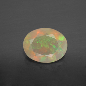 Opale naturale multicolore da 1,10 ct, trasparente, trasparente/traslucido