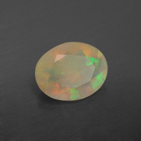 Opale naturale multicolore da 1,10 ct, trasparente, trasparente/traslucido