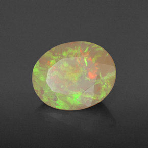 Opale naturale multicolore da 1,70 ct, trasparente, trasparente/traslucido