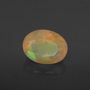 Opale naturale multicolore da 1,28 ct, taglio ovale, traslucido