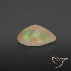 Opale Multicolore naturale da 1.26 ct, Forma a pera, Trasparente