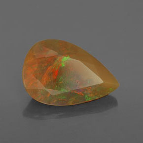 Opale Multicolore naturale da 1.62 ct, Forma a pera, Trasparente