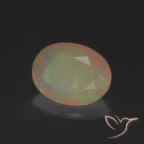 Opale Multicolore naturale da 1.14 ct, Ovale, Traslucido
