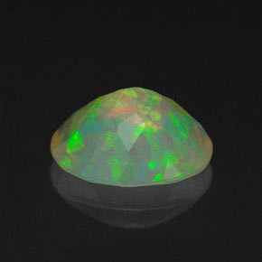 Opale naturale multicolore da 1,58 ct, taglio ovale, trasparente