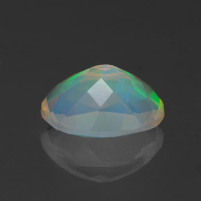 Opale naturale multicolore da 1,07 ct, taglio ovale, trasparente