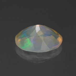 Opale naturale multicolore da 1,12 ct, taglio ovale, trasparente