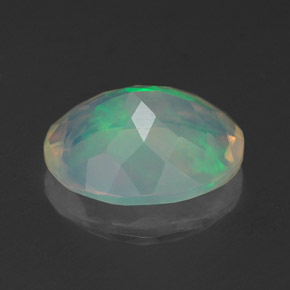 Opale naturale multicolore da 1,60 ct, taglio ovale, trasparente