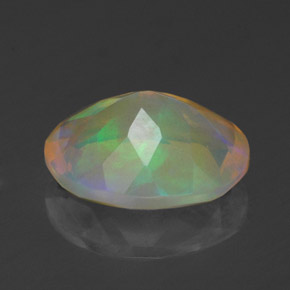 Opale naturale multicolore da 1,76 ct, taglio ovale, trasparente