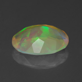 Opale naturale multicolore da 1,59 ct, taglio ovale, trasparente