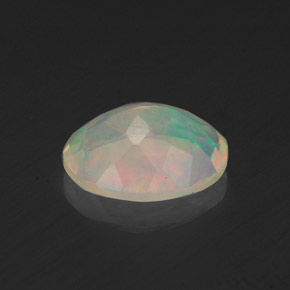 Opale naturale multicolore da 1,22 ct, taglio ovale, trasparente