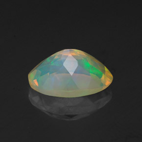 Opale naturale multicolore da 1,26 ct, taglio ovale, trasparente