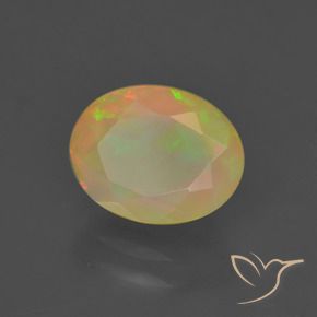 Opale Multicolore naturale da 1.30 ct, Ovale, Traslucido
