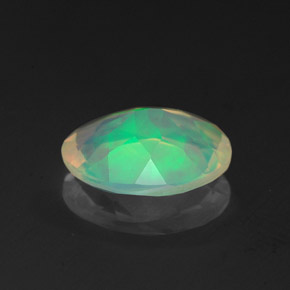 Opale naturale multicolore da 1,10 ct, taglio ovale, trasparente