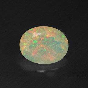 Opale naturale multicolore da 1,26 ct, trasparente, trasparente/traslucido