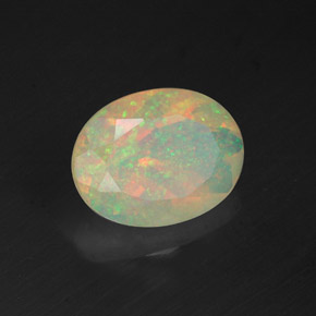 Opale naturale multicolore da 1,26 ct, trasparente, trasparente/traslucido