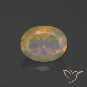 1.33ct Naturale Multicolore Opale, Ovale, Trasparente