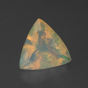 Opale naturale multicolore da 1,29 ct, trillion, trasparente