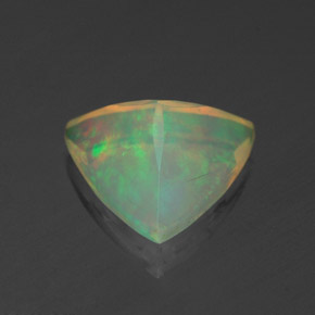 Opale naturale multicolore da 1,29 ct, trillion, trasparente