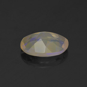 Opale naturale multicolore da 0,74 ct, taglio ovale, trasparente
