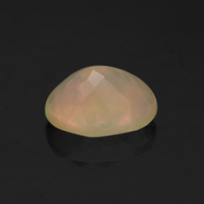 Opale naturale multicolore da 0,97 ct, taglio ovale, trasparente