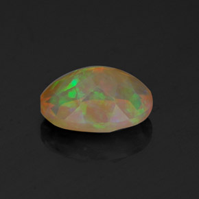 Opale naturale multicolore da 1,00 ct, taglio ovale, trasparente