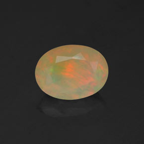 Opale naturale multicolore da 1,02 ct, trasparente, trasparente/traslucido