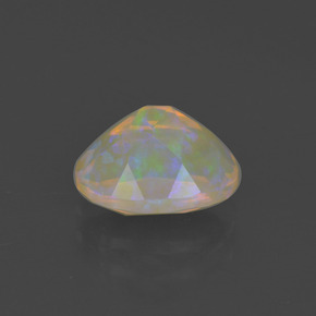 Opale naturale multicolore da 1,06 ct, taglio ovale, trasparente