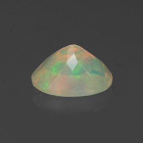 Opale naturale multicolore da 0,92 ct, taglio ovale, trasparente