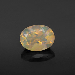 Opale naturale multicolore da 0,92 ct, taglio ovale, trasparente