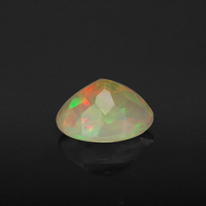 Opale naturale multicolore da 1,06 ct, taglio ovale, trasparente