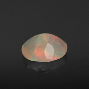 Opale naturale multicolore da 1,29 ct, taglio ovale, trasparente