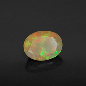 Opale naturale multicolore da 0,98 ct, trasparente, trasparente/traslucido