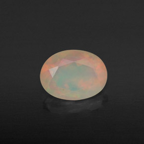 Opale naturale multicolore da 0,88 ct, trasparente, trasparente/traslucido