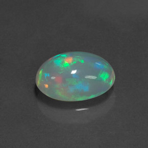 Opale naturale multicolore da 1,72 ct, taglio ovale, trasparente