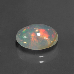 Opale naturale multicolore da 2,01 ct, taglio ovale, trasparente