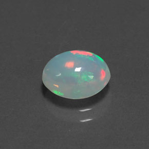Opale naturale multicolore da 1,29 ct, taglio ovale, trasparente