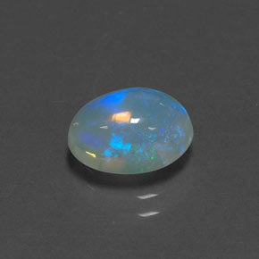 Opale naturale multicolore da 1,44 ct, taglio ovale, trasparente