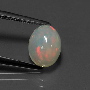 Opale naturale multicolore da 1,38 ct, trasparente, trasparente/traslucido