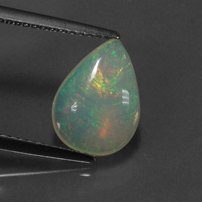 Opale naturale multicolore da 1,72 ct, trasparente, trasparente/traslucido
