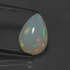 Opale naturale multicolore da 2,66 ct, trasparente, trasparente/traslucido